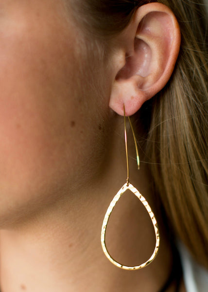 Hammered Teardrop on V